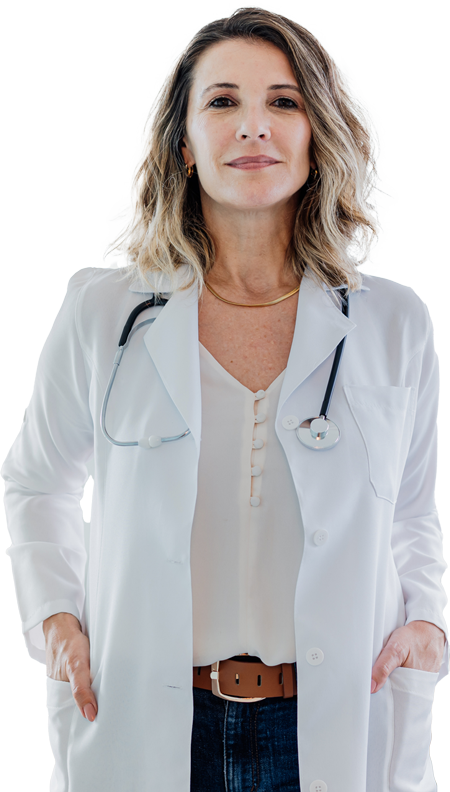 Woman in green scrubs with a clip board